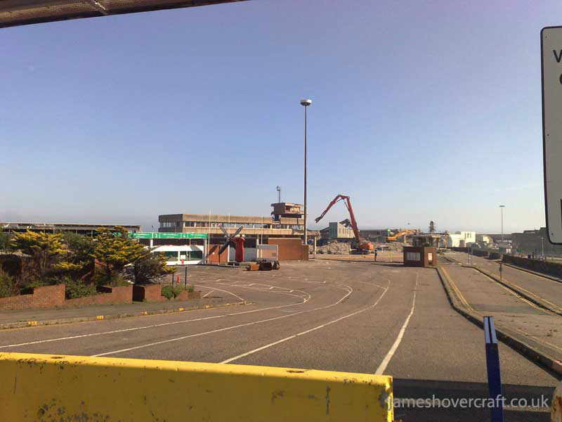 Dover Hoverport being demolished, July 2009 - The main terminal buildings, slowly reducing to rubble (submitted by James Rowson).